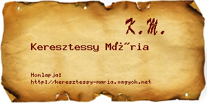 Keresztessy Mária névjegykártya