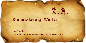 Keresztessy Mária névjegykártya