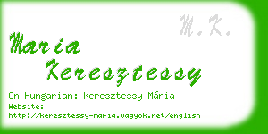 maria keresztessy business card