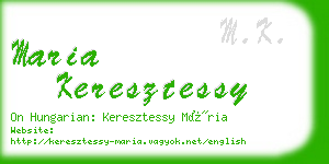 maria keresztessy business card